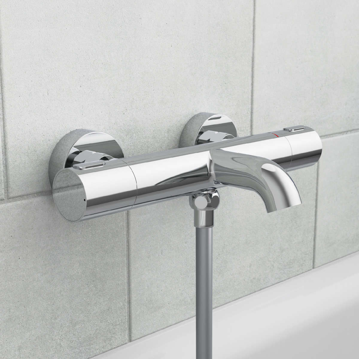 Schutte Los angeles thermostatische badkraan chroom