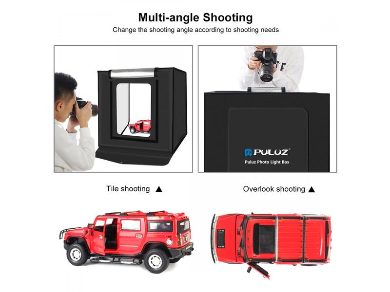 Puluz Aufnahmebox 60 cm Tragbare Lichtbox mit abnehmbarem Hintergrund