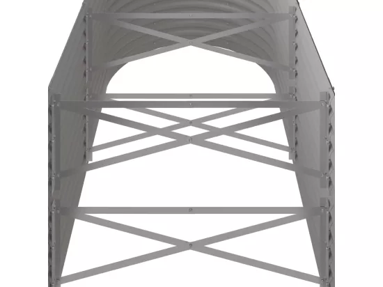 Lit surélevé de jardin Acier enduit de poudre 224x80x68 cm gris