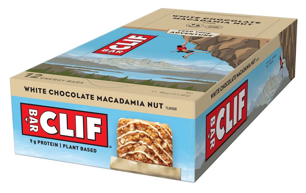 CLIF BAR<br>12 × 68 g, Karton, White Chocolate Macadamia