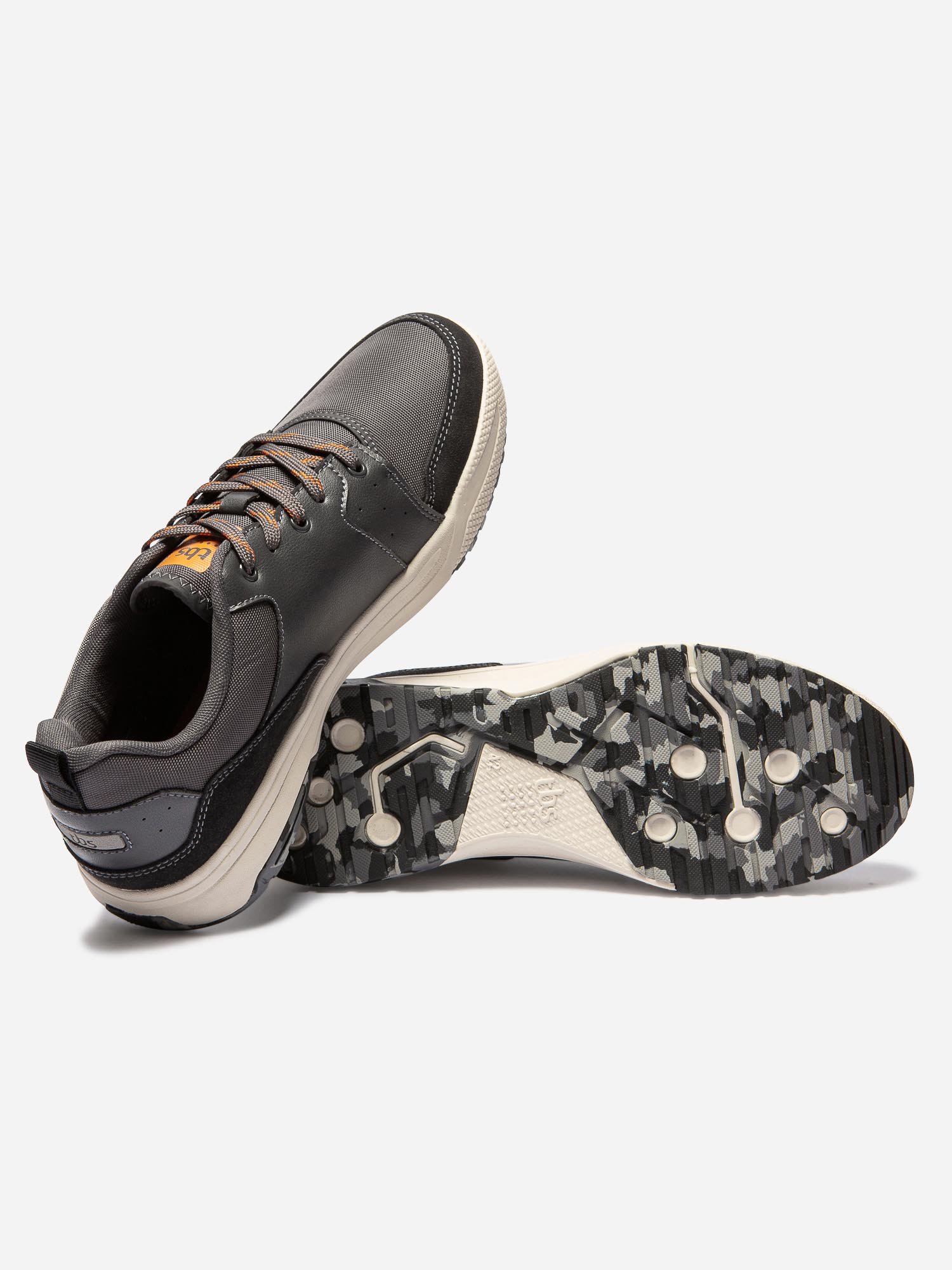 Baskets Homme Semelle Grip Cuir Gris