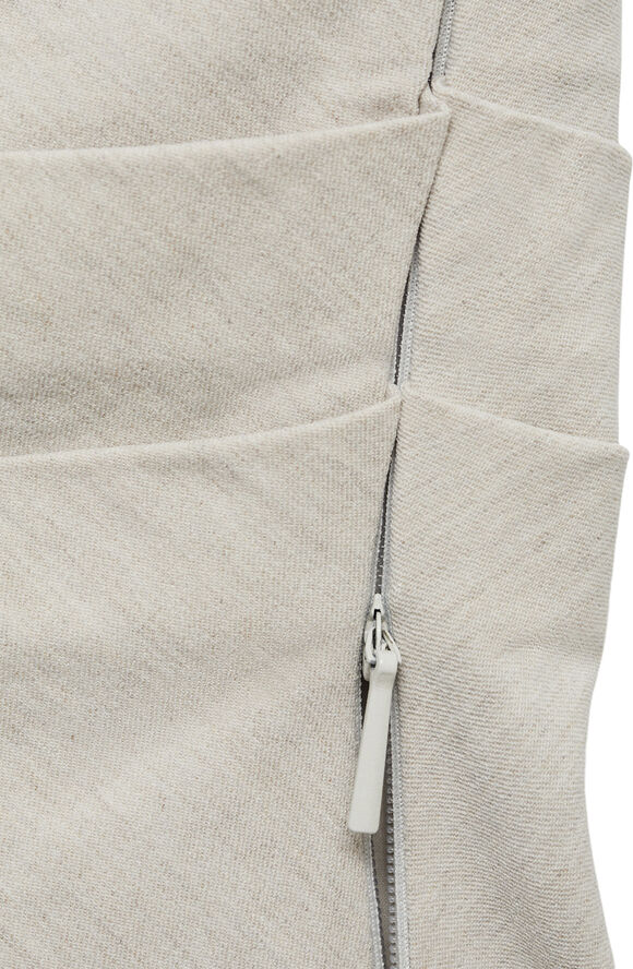 MANGO Asymmetrical draped top Light beige