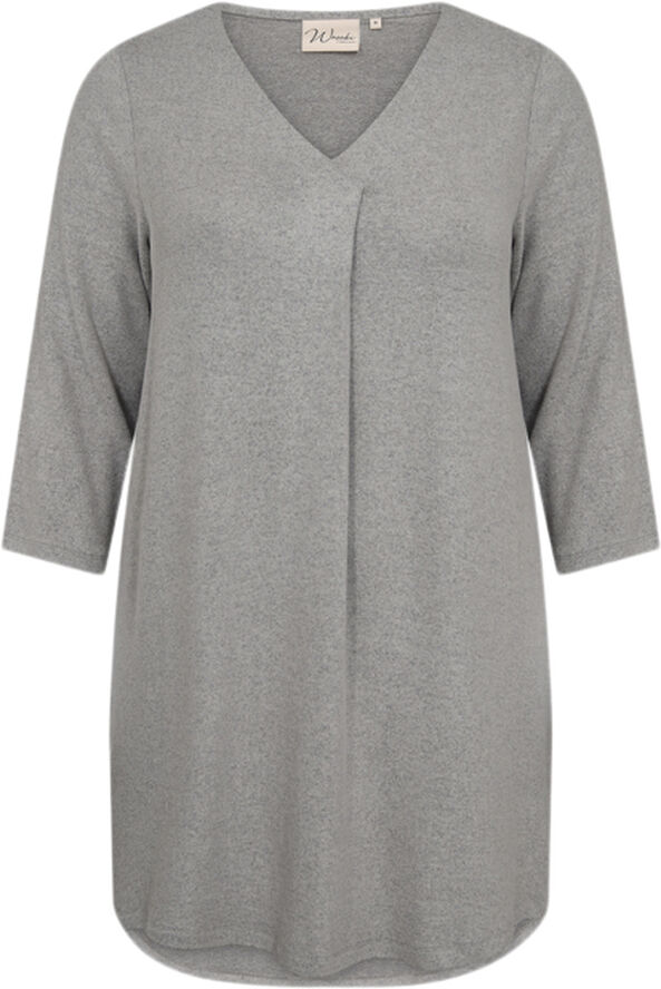 Wasabiconcept Curvy WA-SIMONE 5 Tunika Grå 99470 med. grey melange