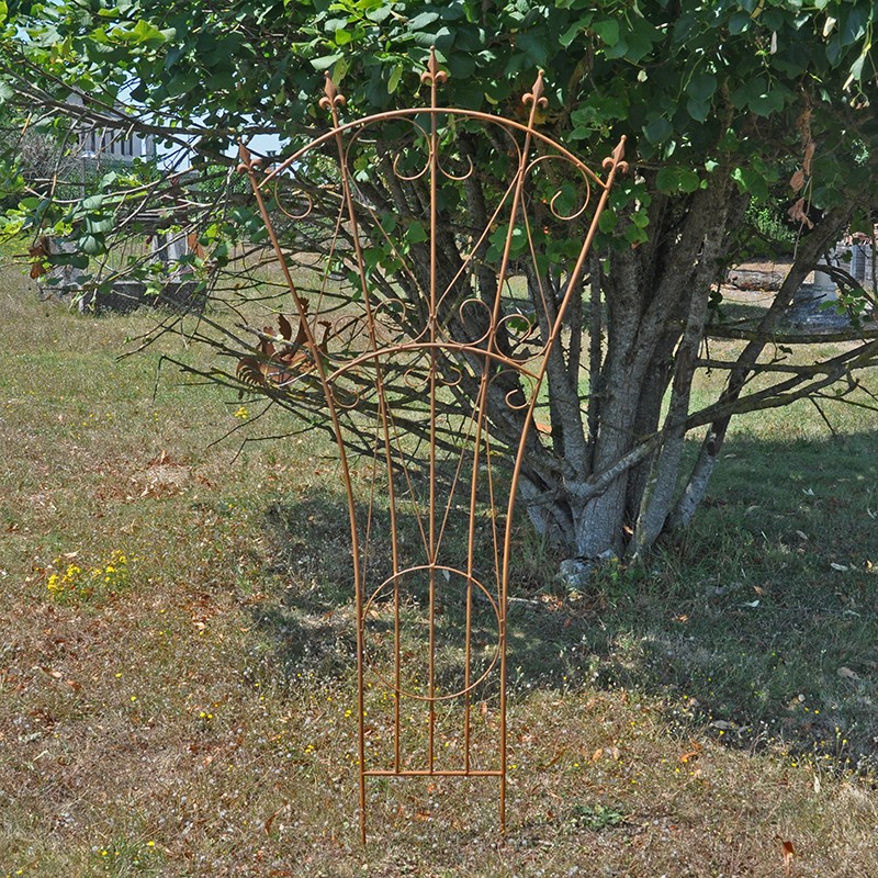 Treillage jardin fer fleur de lys 150x70cm