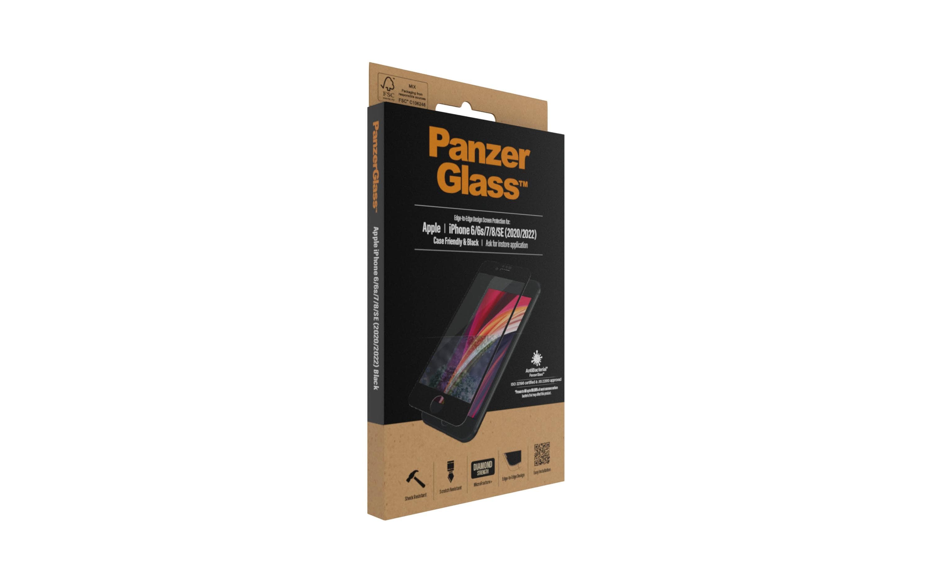 Displayschutz Case Friendly iPhone 6/6S/7/8/SE 2020/2022Display-Schutzfolie für das Apple iPhone 6/iPhone 6s/iPhone 7/iPhone 8/iPhone SE (2. Gen. / 2020)/iPhone SE (3. Gen. / 2022)