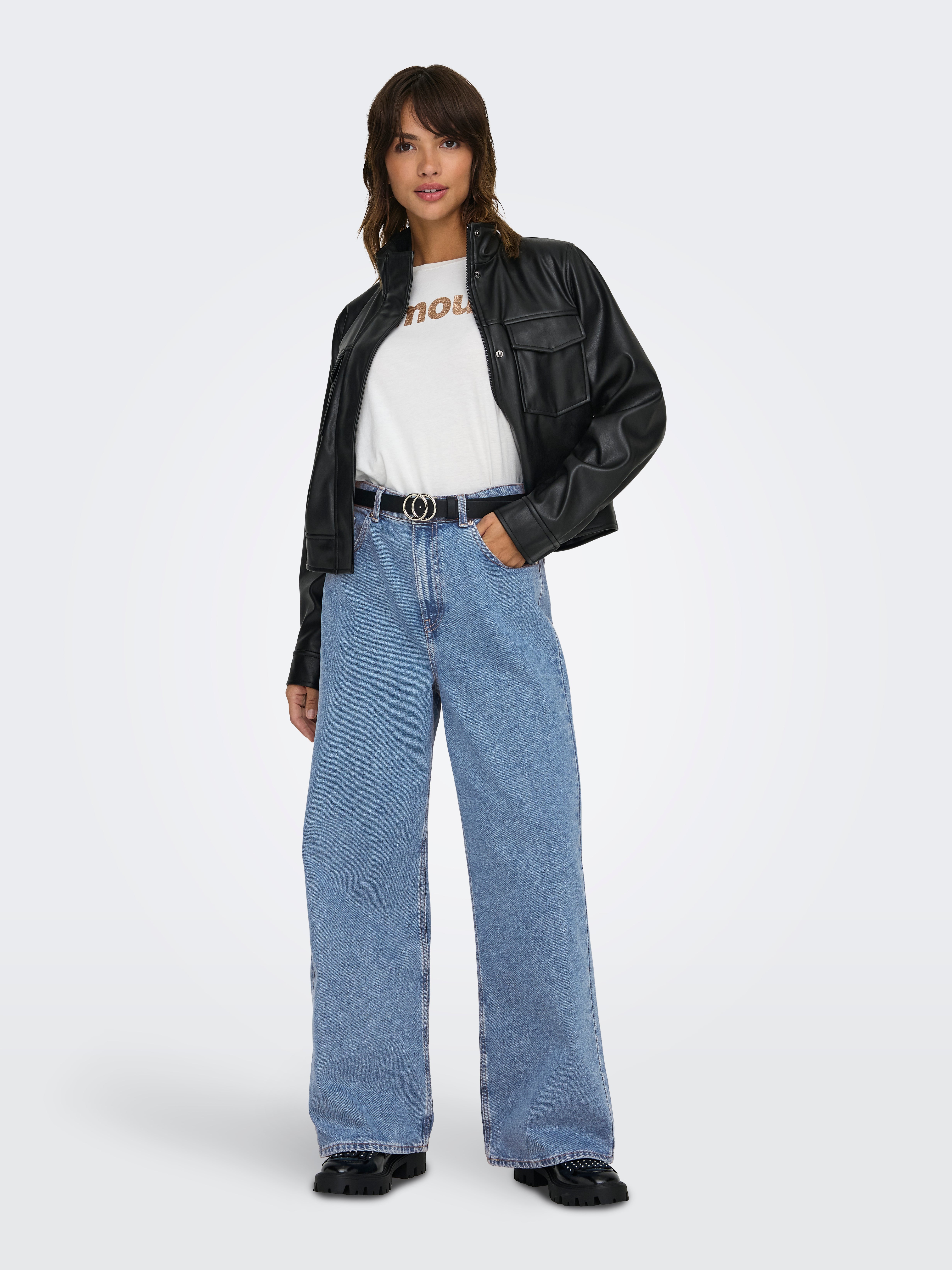 ONLMAISIE Niedrige Taille Baggy Fit Jeans Light Blue Denim