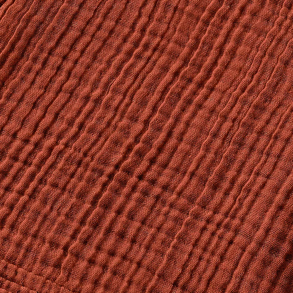 Serviette de bain gaze de coton (70 x 130 cm) Gaïa Terracotta