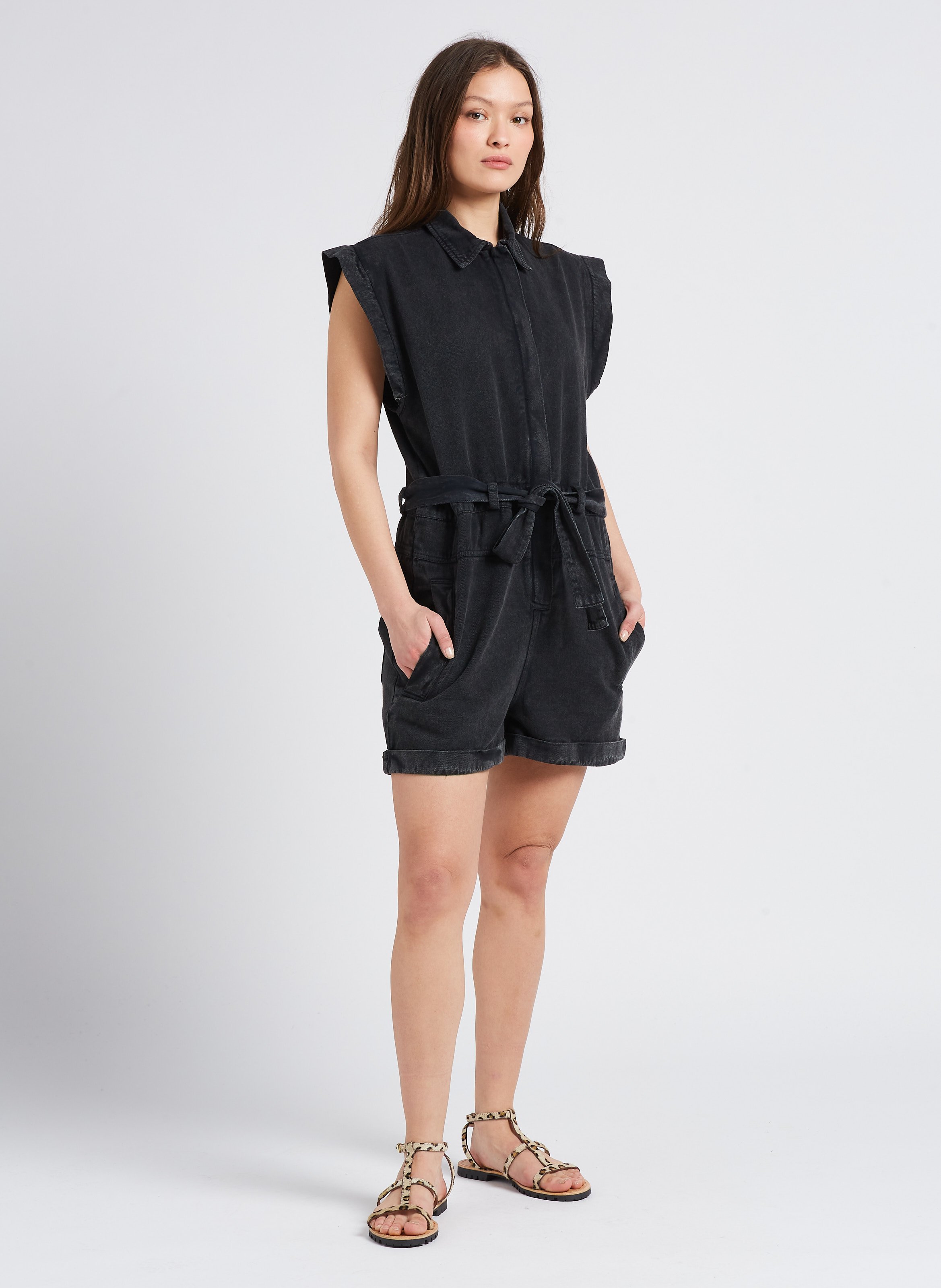 HEXOM - Sandales plates en cuir | Marron