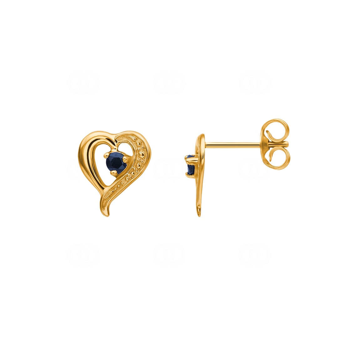 Ohrstecker 750/18 K Gelbgold mit Saphir
