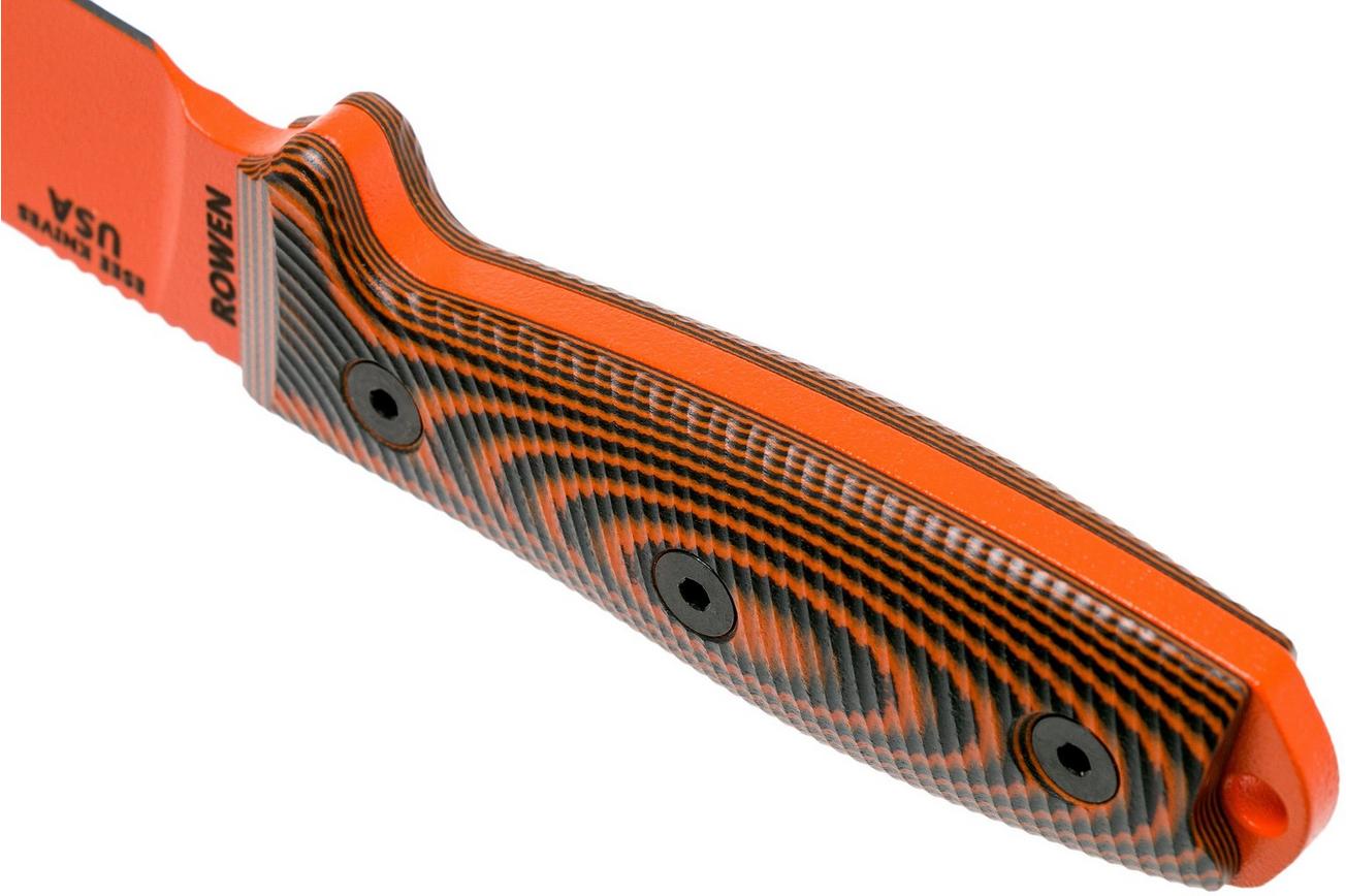 ESEE Model 4 Orange Blade 3D Orange-Black G10 survivalmes 4POR-006 zwarte schede   riemclip