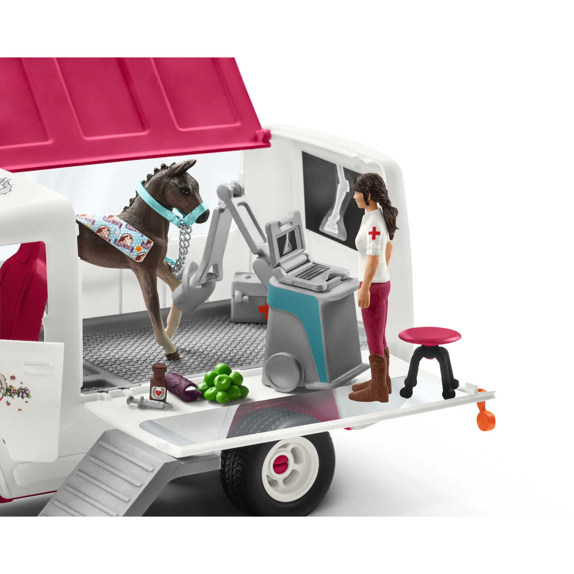 Schleich Spielfahrzeug Horse Club Mobile Tierärztin mit Hannoveraner Fohlen