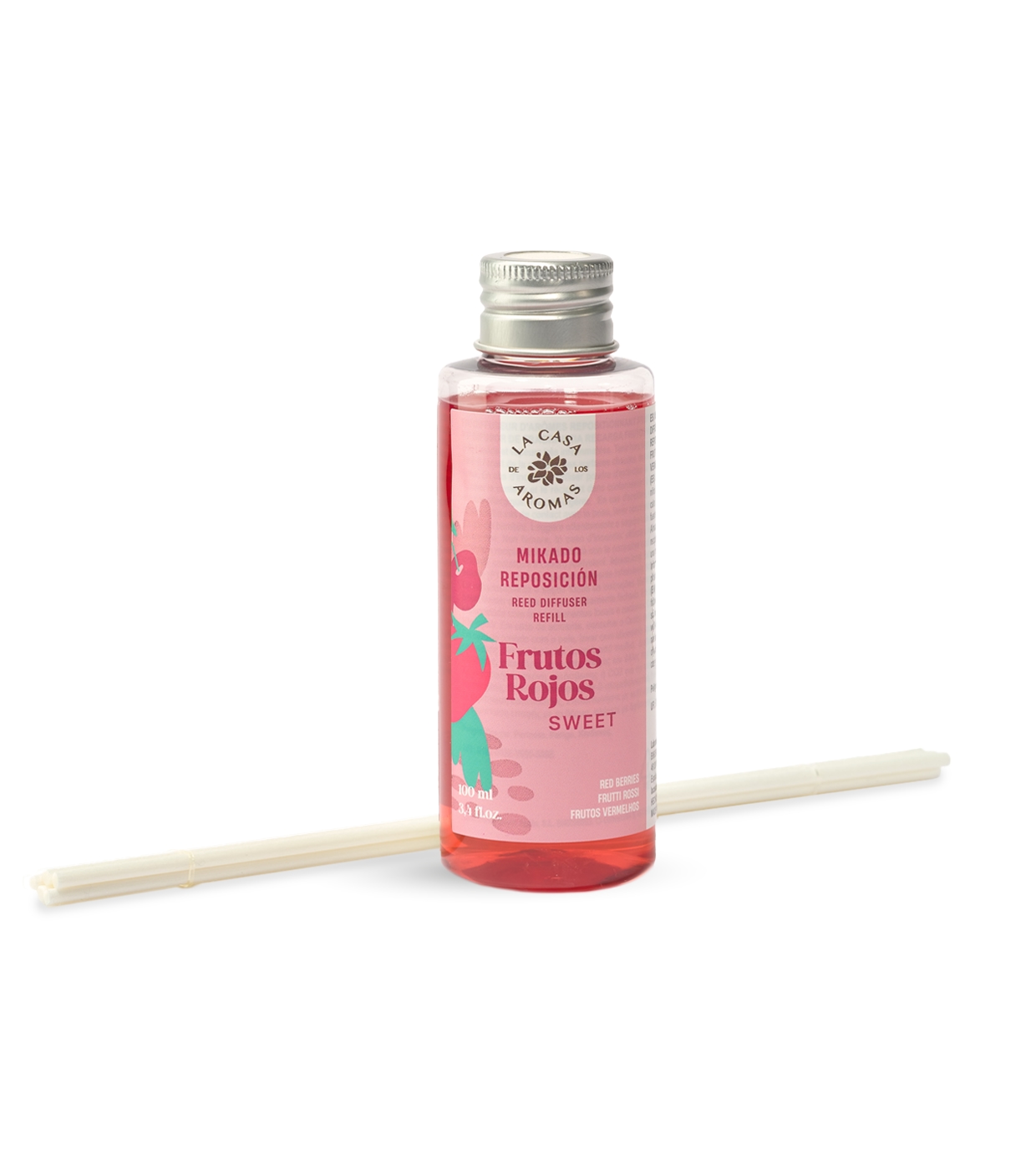 La Casa de los Aromas - Refil de ambientador Mikado 100ml - Frutas Vermelhas