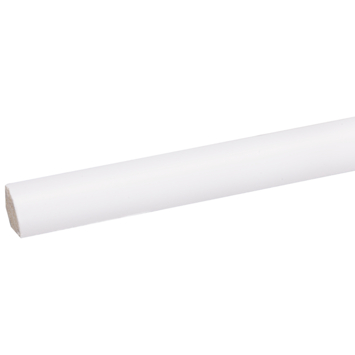 Kwartrond grenen wit gelakt 11x11mm 270cm