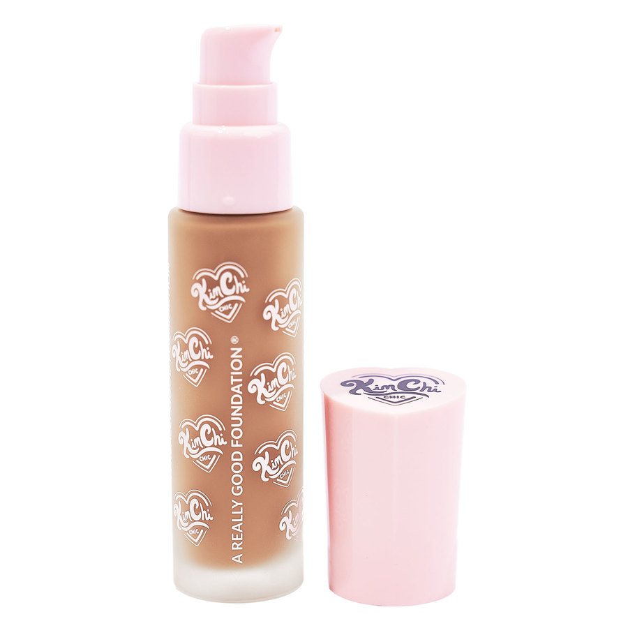 KimChi Chic A Really Good Foundation 128MD Tan Skin With Warm Neutral Undertones 30ml