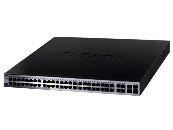 D-Link Web Smart DGS-1210-52MP - Switch - Administreret - 8 x 10/100/1000 (PoE )   40 x 10/100/1000 (PoE)   4 x SFP - desktop, monterbar på stativ - PoE  (370 W)
