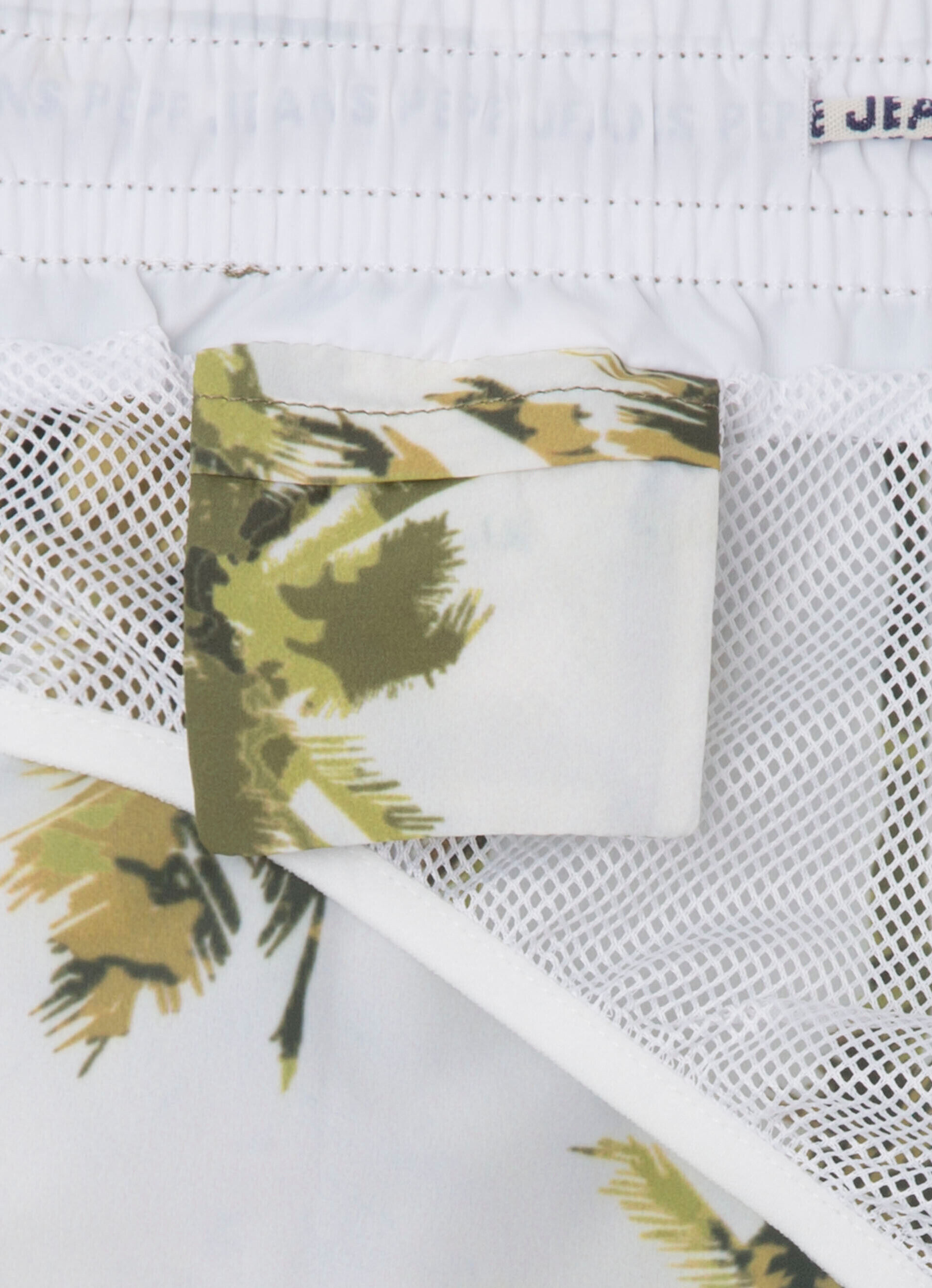 Maiô Bermuda Palm Print - Verde Cáqui Harvard