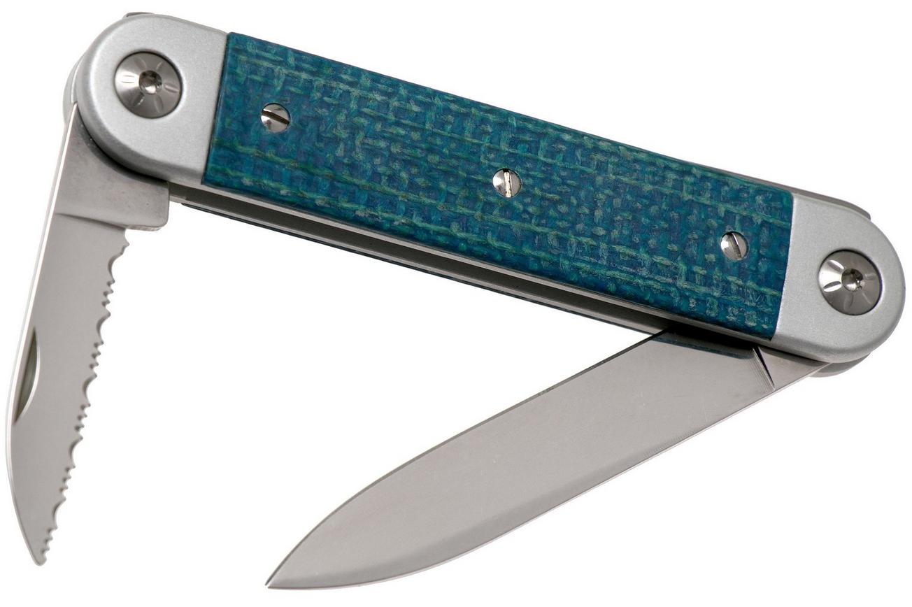 Maserin 60° Knife Sessantesimo 195/MCB Blue Micarta zakmes