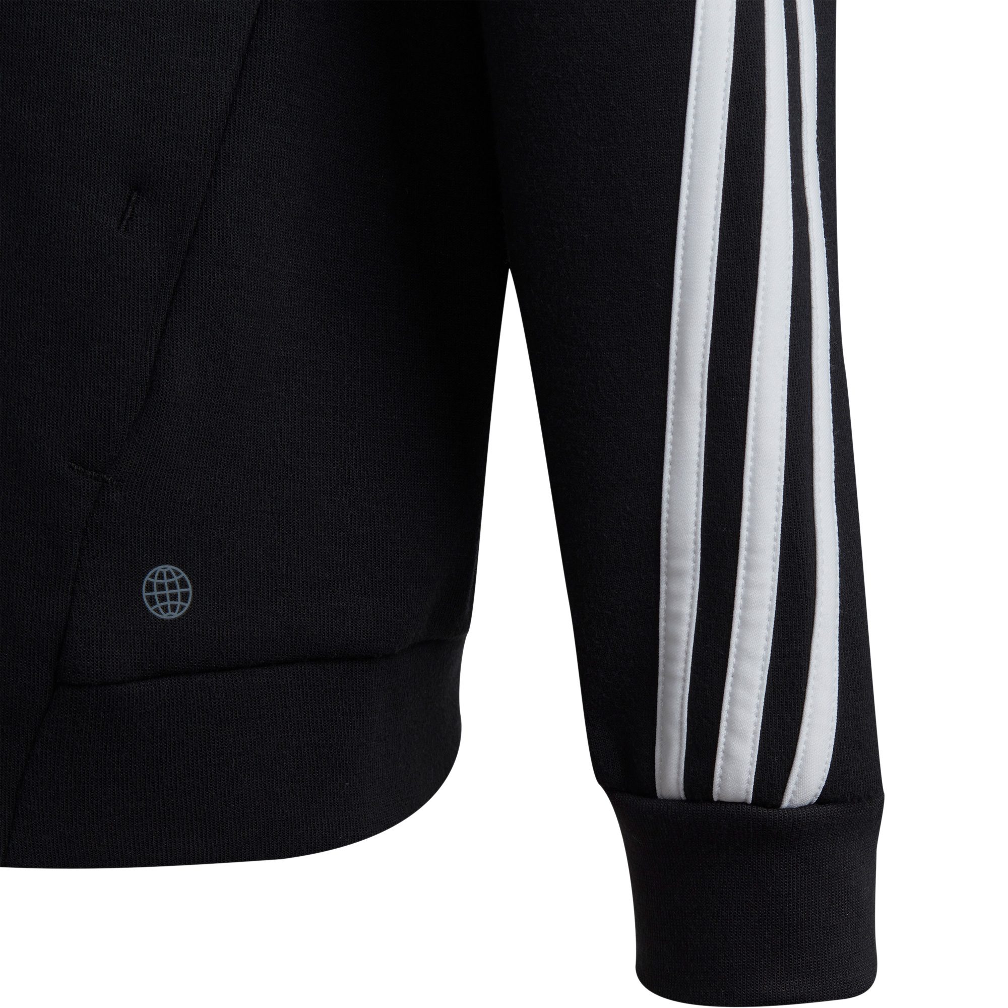 adidas Future Icons 3-Streifen Kapuzenjacke Kinder schwarz