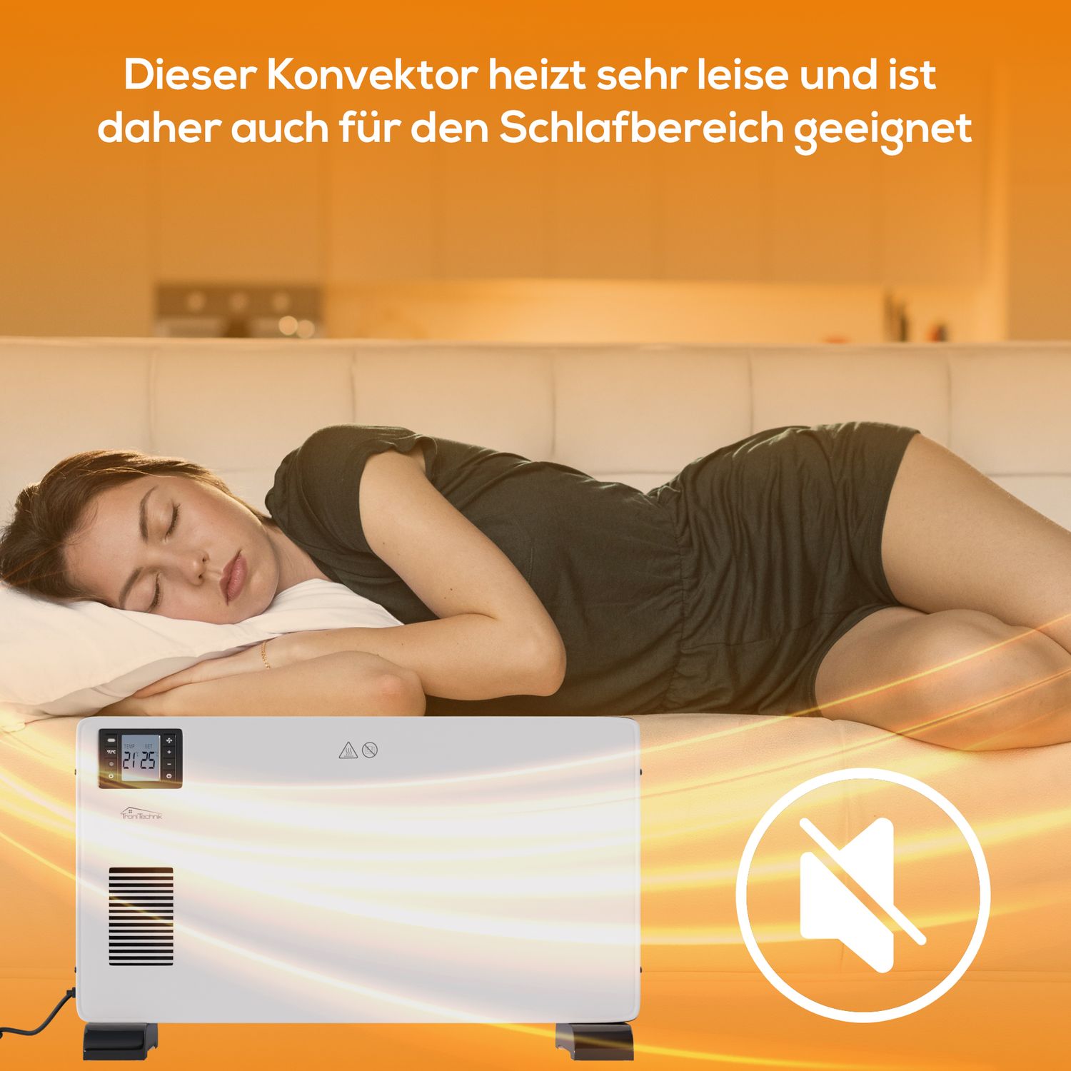 TroniTechnik® TT-KH-102 Heizgerät Konvektor Radiator Heizung stufenlose Thermosteuerung (1000W / 1.300W / 2.300W)