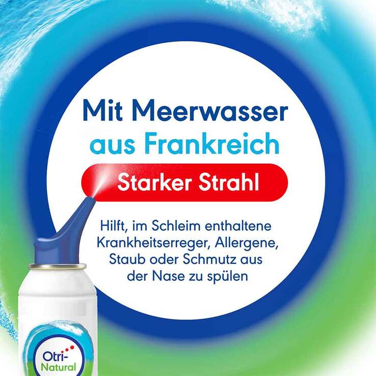 OtriNatural Nasenreinigung Strong, isoton, 0,9 % NaCl, 125 ml