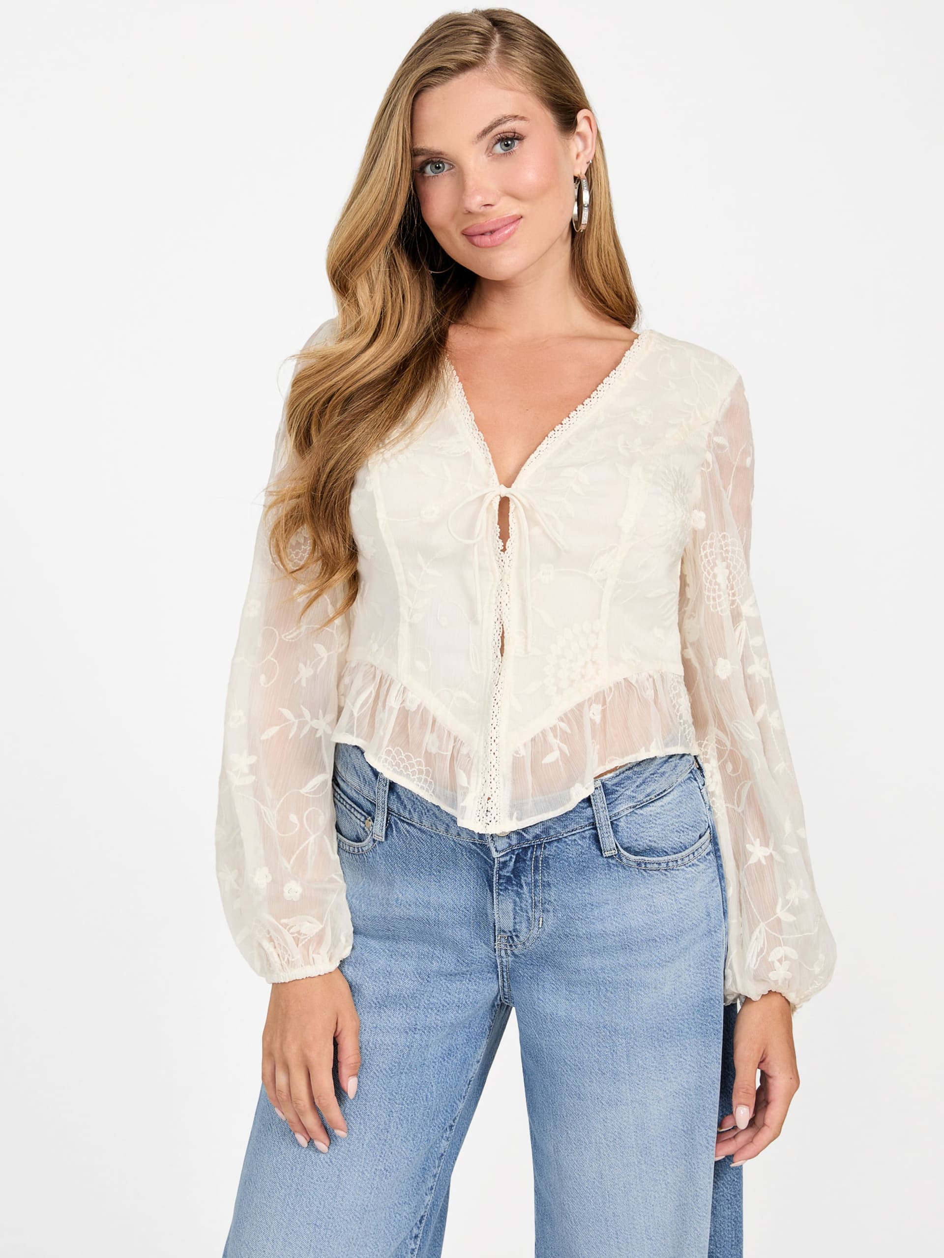 Blusa Seiah com amarração frontal
