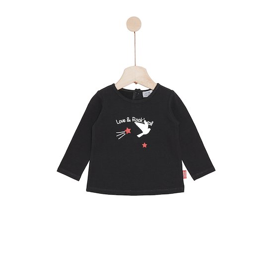 Tweet Cargo Tee-shirt manches longue   Noir        de               Nano & nanette