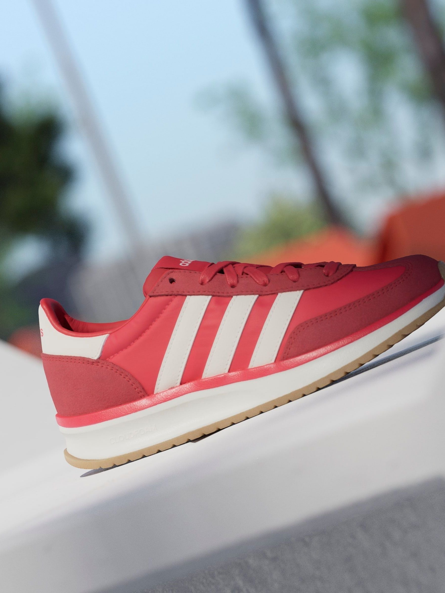 Donkerrood - Adidas - 70s hardloopsneakers