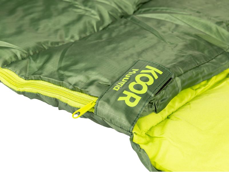 KOOR Kinderschlafsack Muuma Grün 65 x 130 cm Warmer und bequemer Mumienschlafsack für Kinder