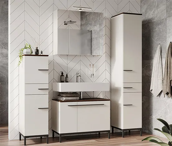 Spiegelschrank »2754«, Kaschmir/Nuss