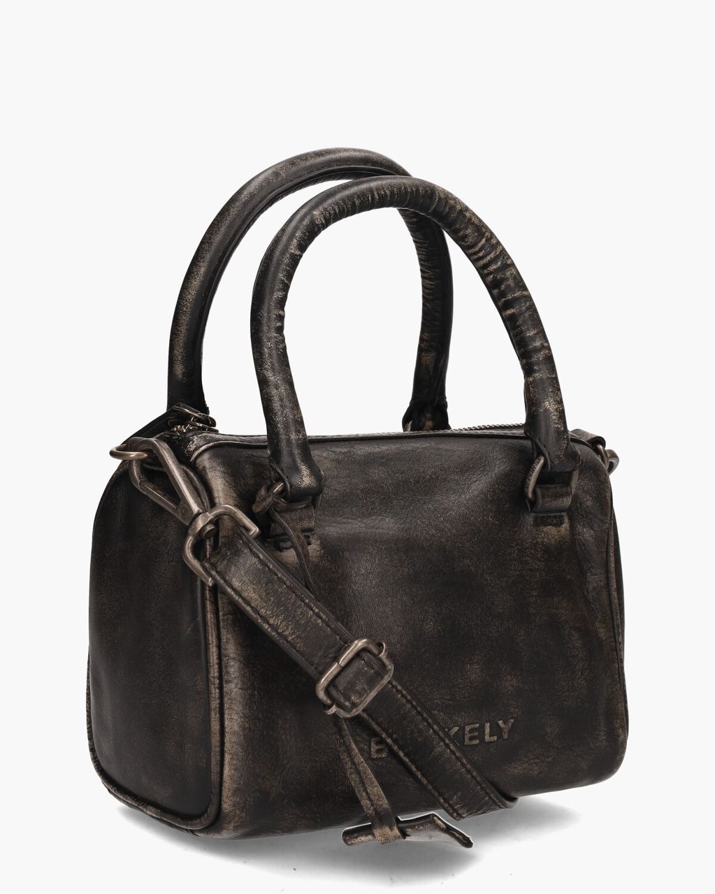 Burkely Distress Deon Bowler Bag Small Zwart Tas