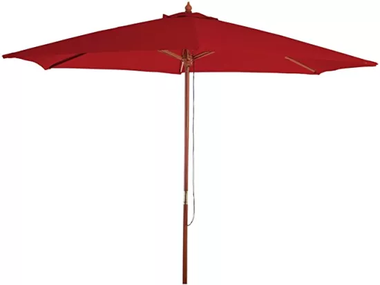 Parasol de jardin Ø bois marron 300 x 300 x 258 cm 04_0003812