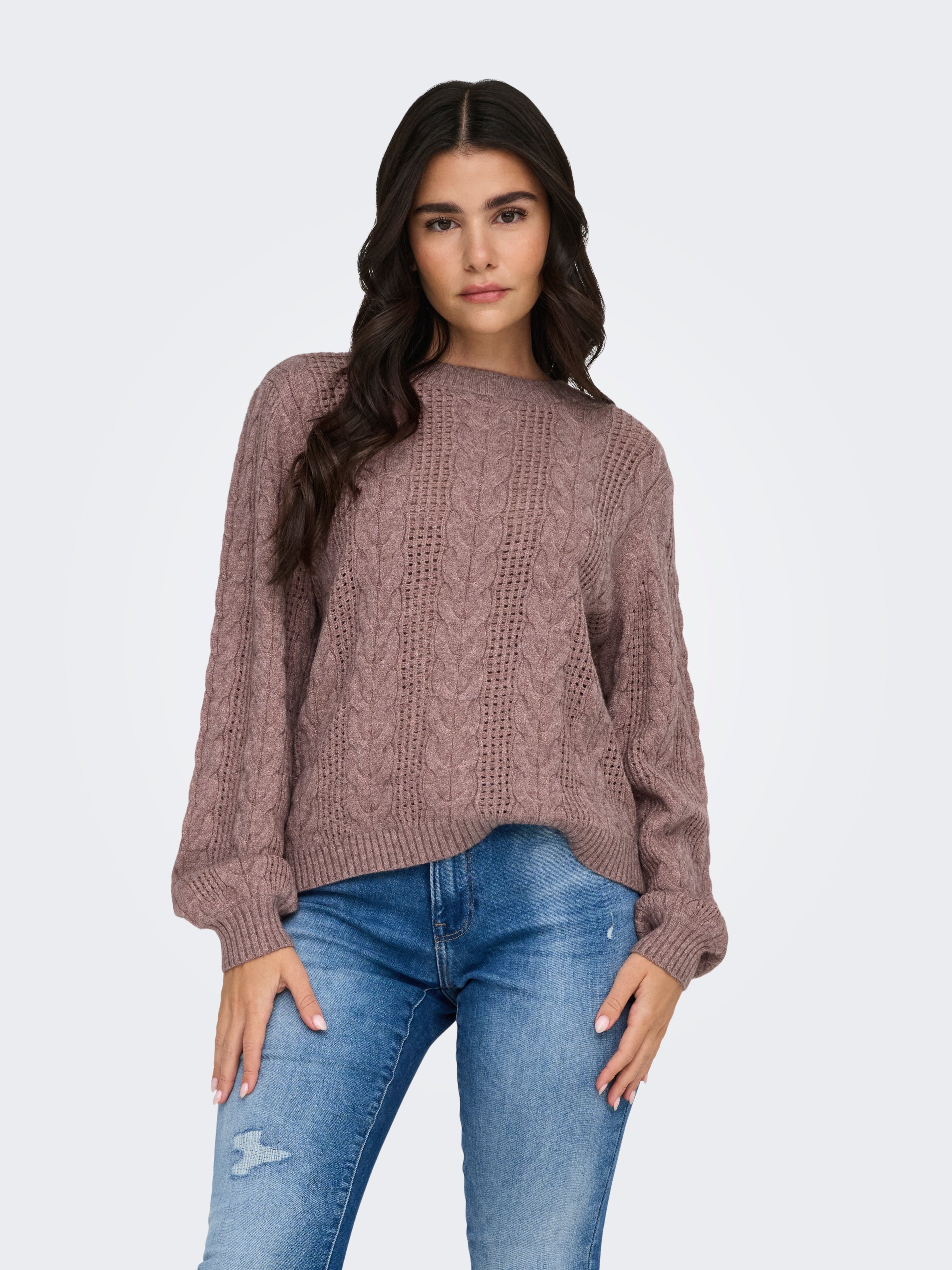ONLRUBINA Strickpullover Rose Brown
