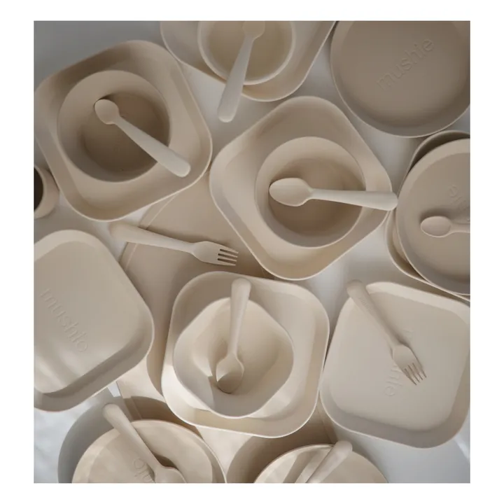 Mushie Cuillères en silicone - Set de 2 | Ivoire