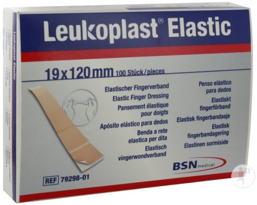 Leukoplast Elastic 19x120mm Pansement Élastique Doigts 100 Pièces