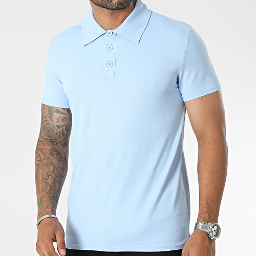 Polo Manches Courtes Bleu Ciel