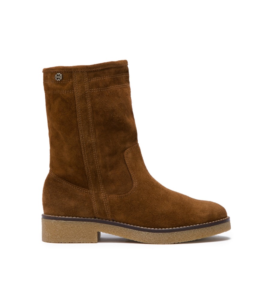 Botas de couro marrom Vanessa Porronet