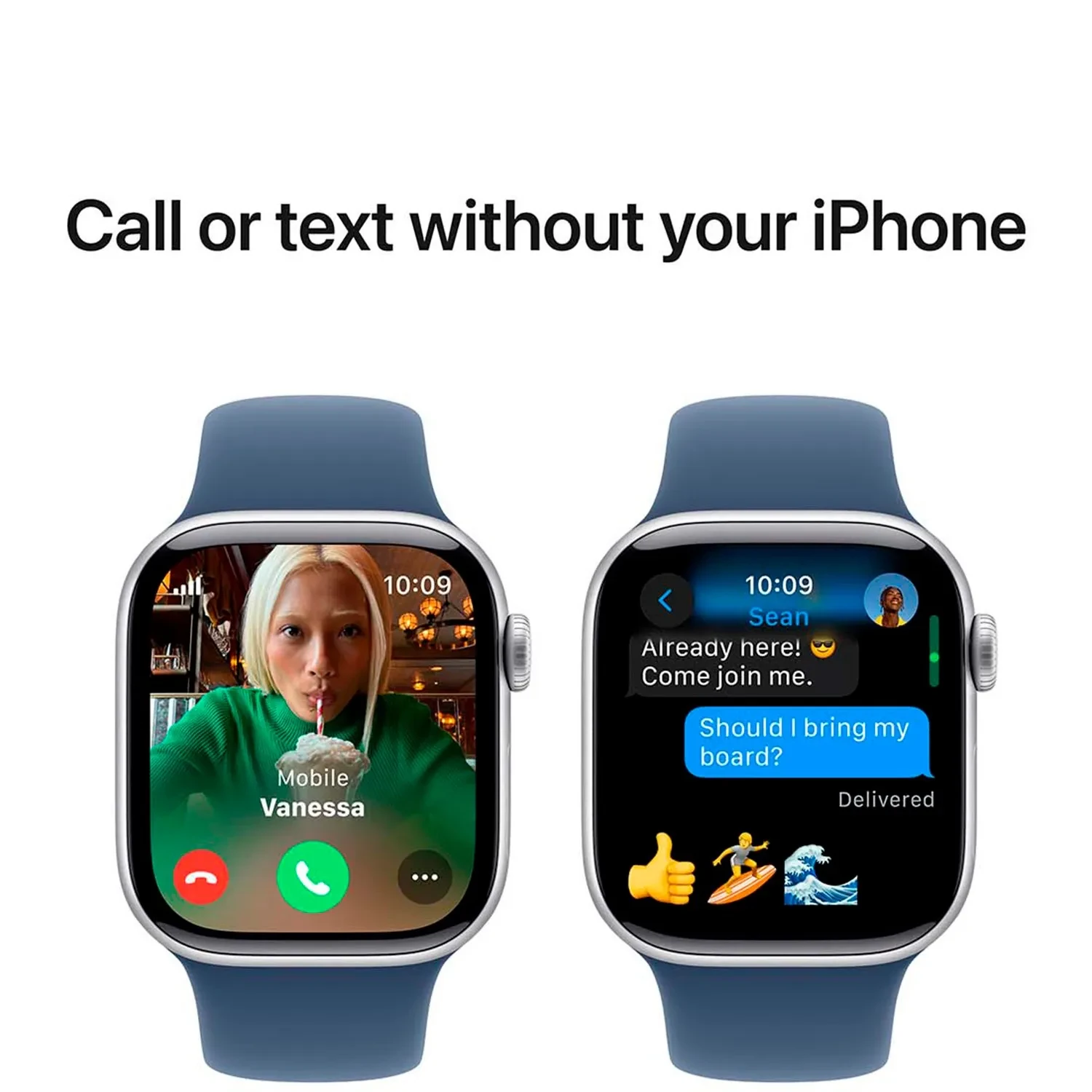 Apple Watch Series 10 GPS 42mm Silver Aluminium Sport Band S/M MWWA3