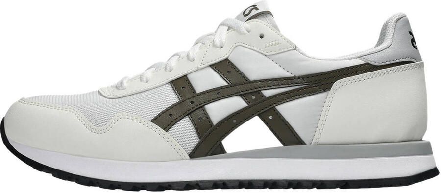 ASICS Tiger Runner II sneakers wit donkerbruin