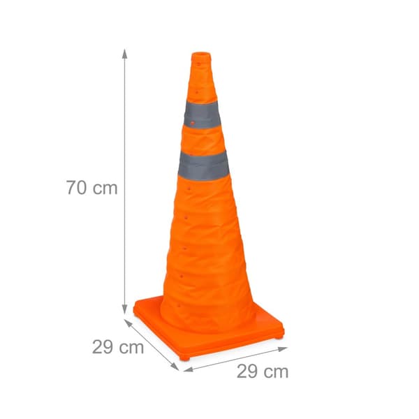 Sammenleggbare pyloner 70 cm i 2-pakning
