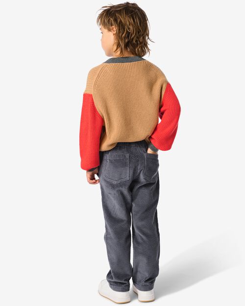 pantalon en velours côtelé enfant gris foncé