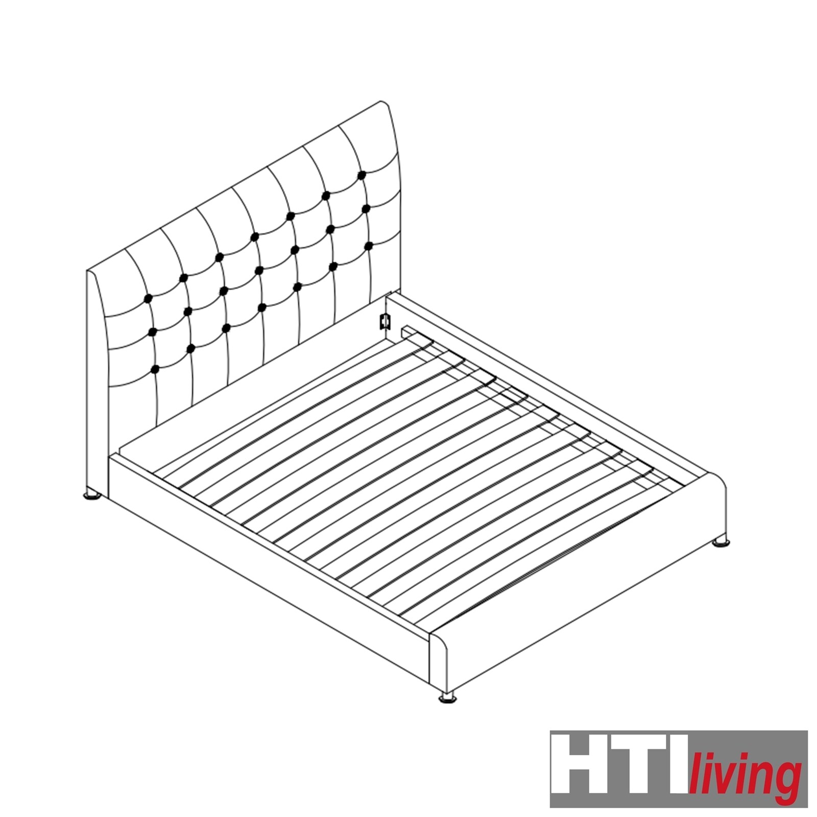 HTI-Living Bett 90 x 200 cm Kian