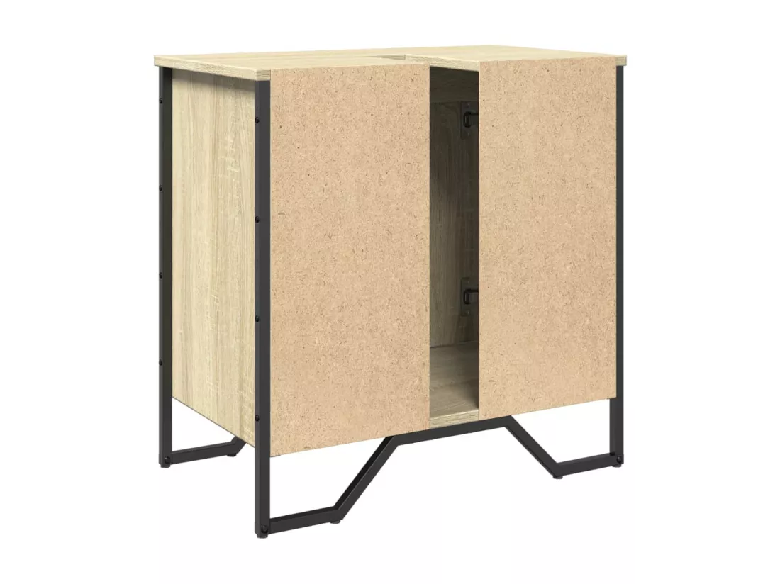Armoire lavabo de salle de bain chêne sonoma 60x35x60 cm