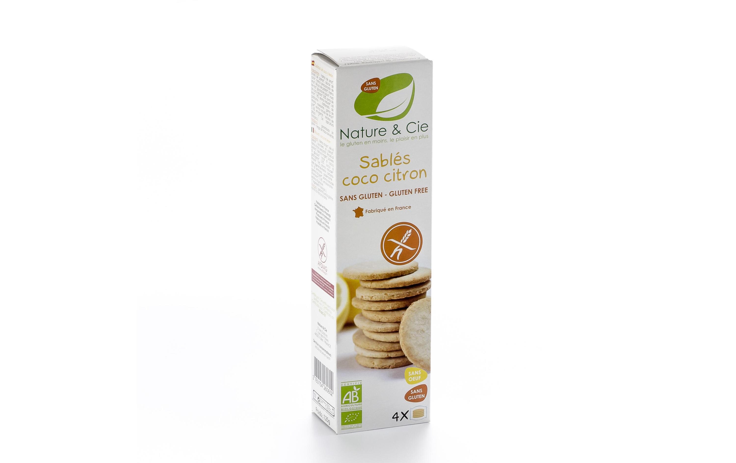 Guetzli Bio Kokos-Zitrone-Sablés glutenfrei 125 gGlutenfreie Guetzli