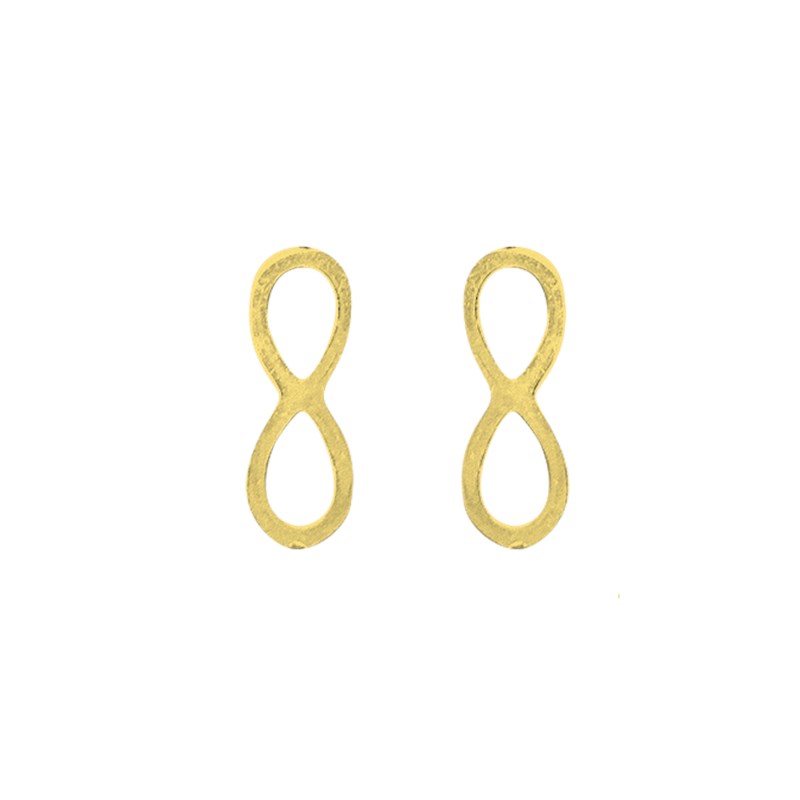 Boucles d'oreilles infini en acier doré