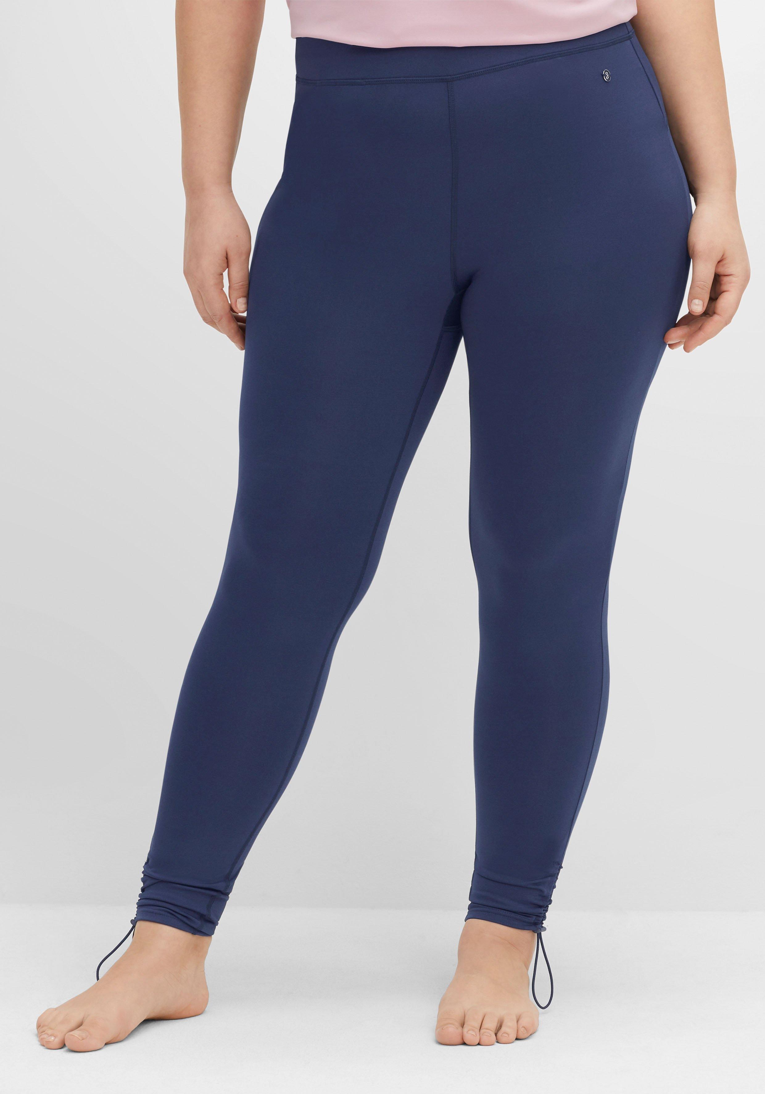 Funktionsleggings mit Tunnelzug am Saum