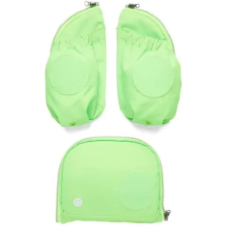 ergobag Fluoreszierendes LED Seitentaschen-Set Grün, 3-teilig