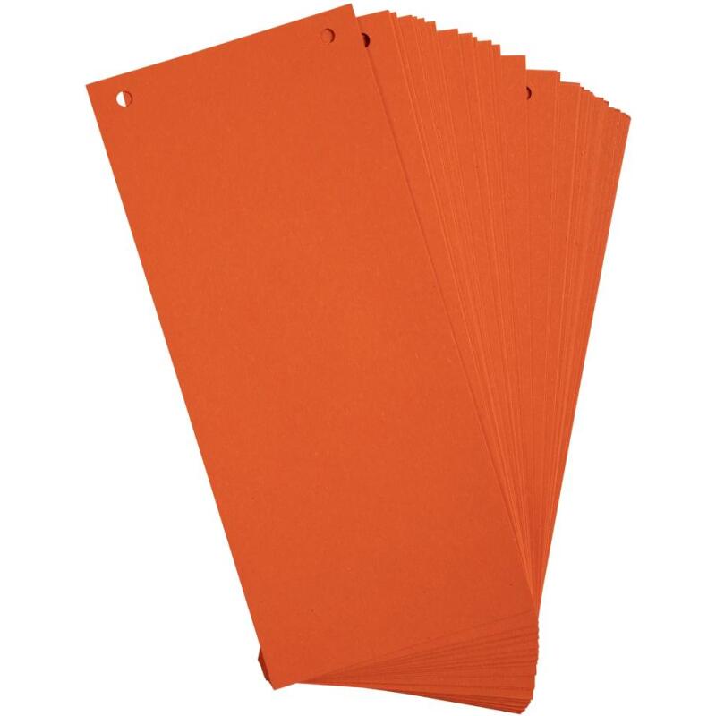 Paquet 100 fiches intercalaires horizontales unies perforées Forever - 105x240mm