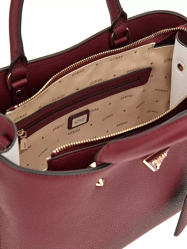 GUESS Tasche - Henkeltasche MERIDIAN dunkelrot