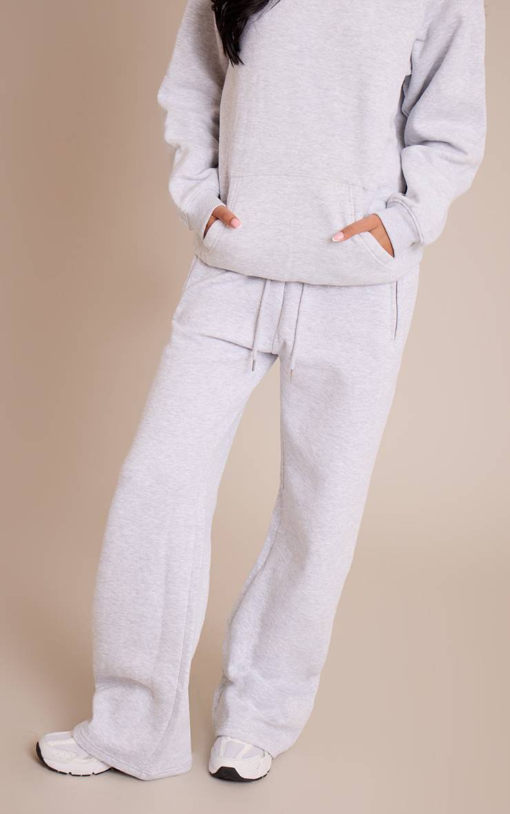 Gris Cendré Joggers Grande Taille Coupe Droite