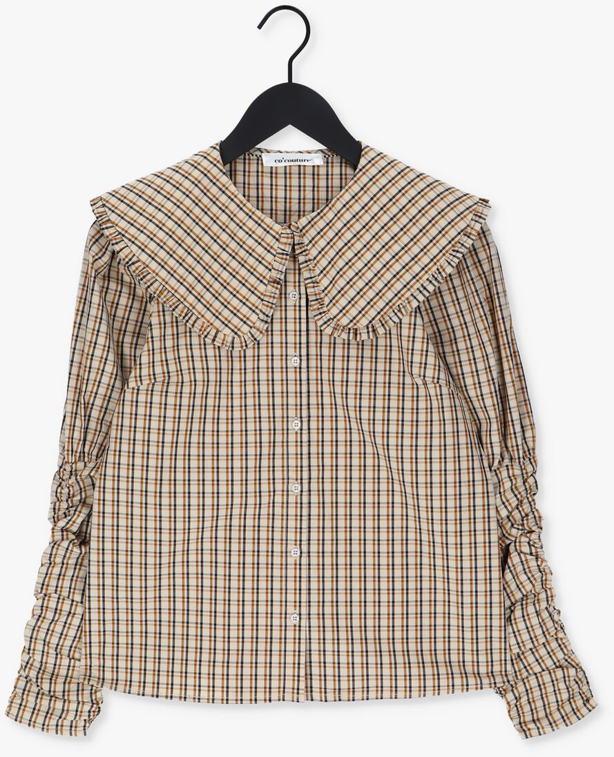 CO\\'COUTURE zand co'couture blouse cilia collar check shirt